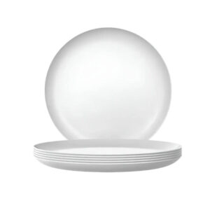 Jogo de Pratos Rasos 27cm Opaline Branco com 6 Peças